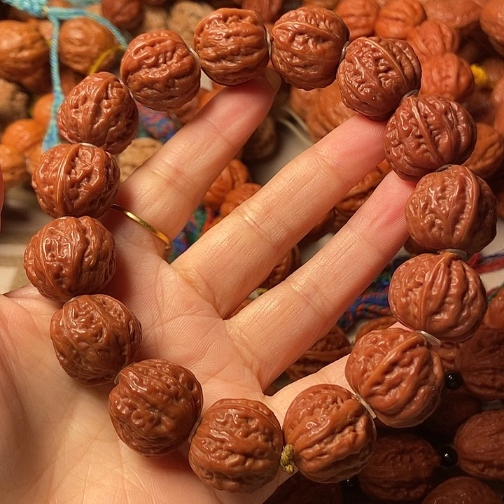 文玩核桃手串火焰八棱