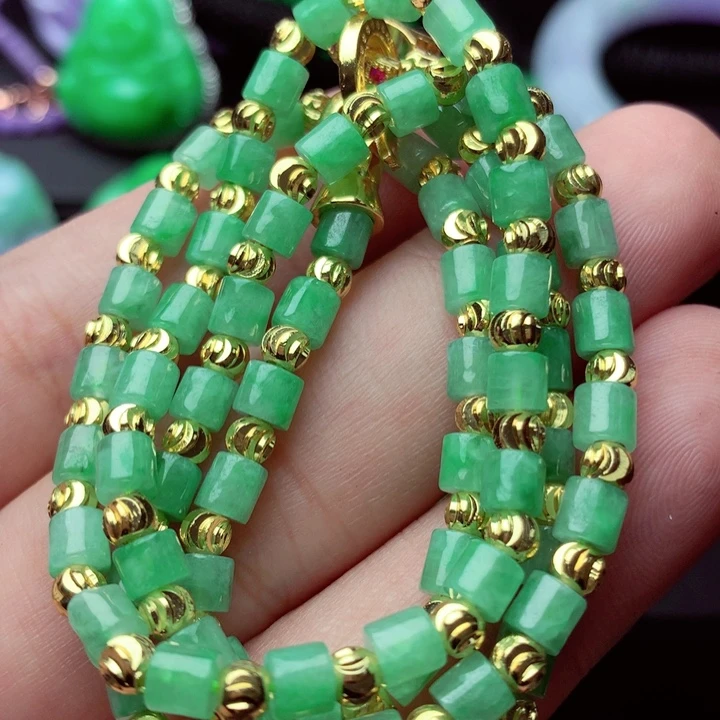 翡翠未镶嵌毛衣链