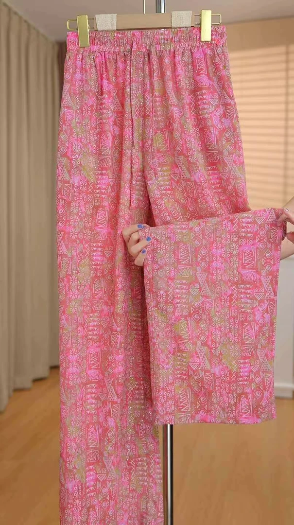 杭州正品夏季新款凉快透气时尚休闲阔腿长裤14967【运费补贴】