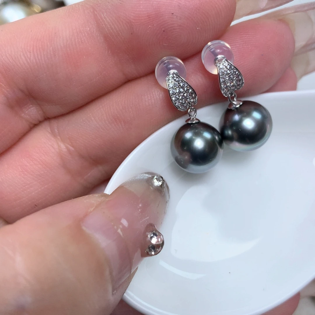 海水珍珠耳饰18K金镶嵌