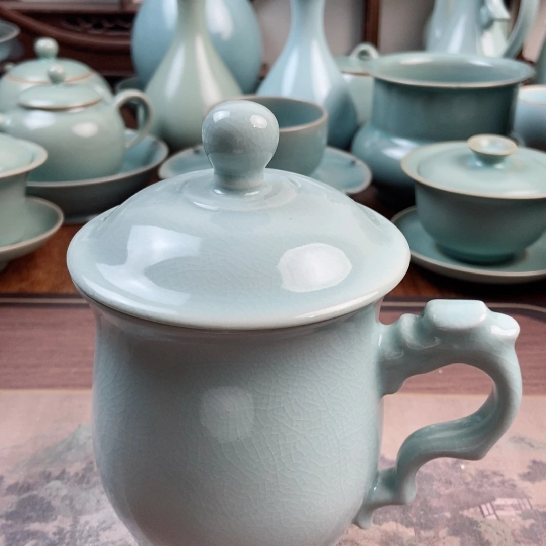 摆件陶原产地原矿汝瓷～茶器