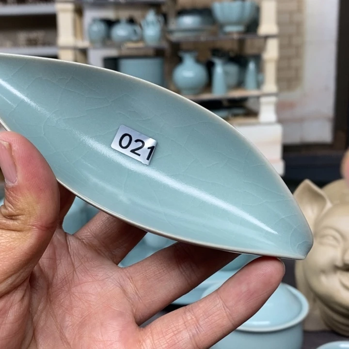 摆件?***葛抱朴汝瓷仿古微瑕