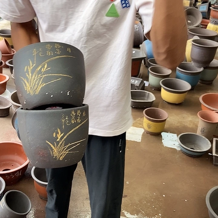 紫砂花盆18中一对 花盆花盆花盆花盆花盆