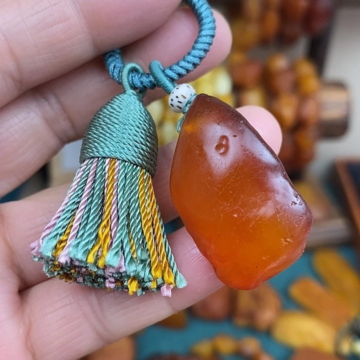 蜜蜡未镶嵌颈饰钥匙扣