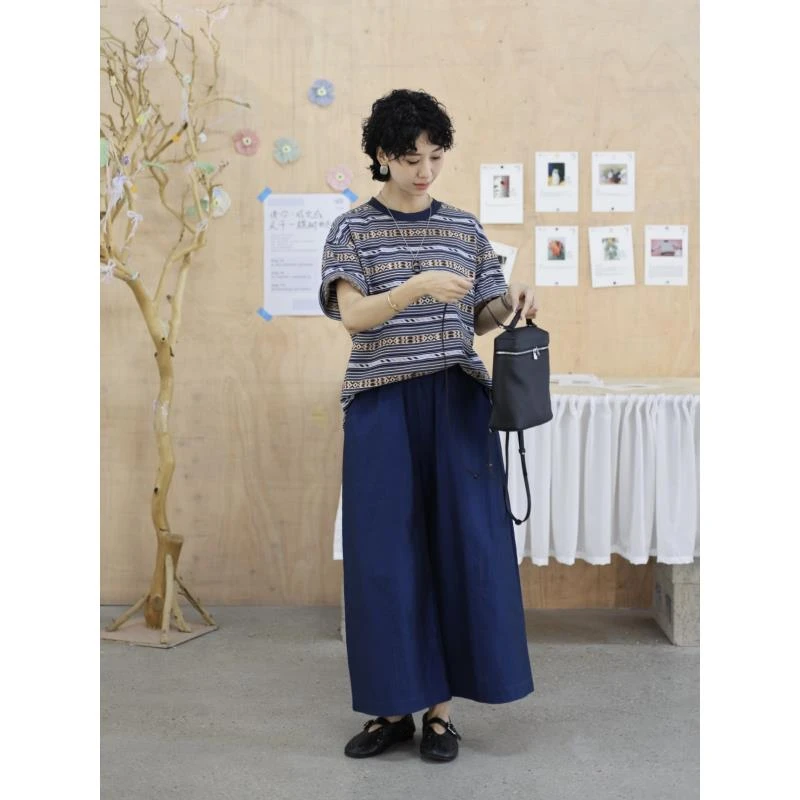 TT设计师【元素】夏季休闲复古民族风层次感针织T恤TT190396