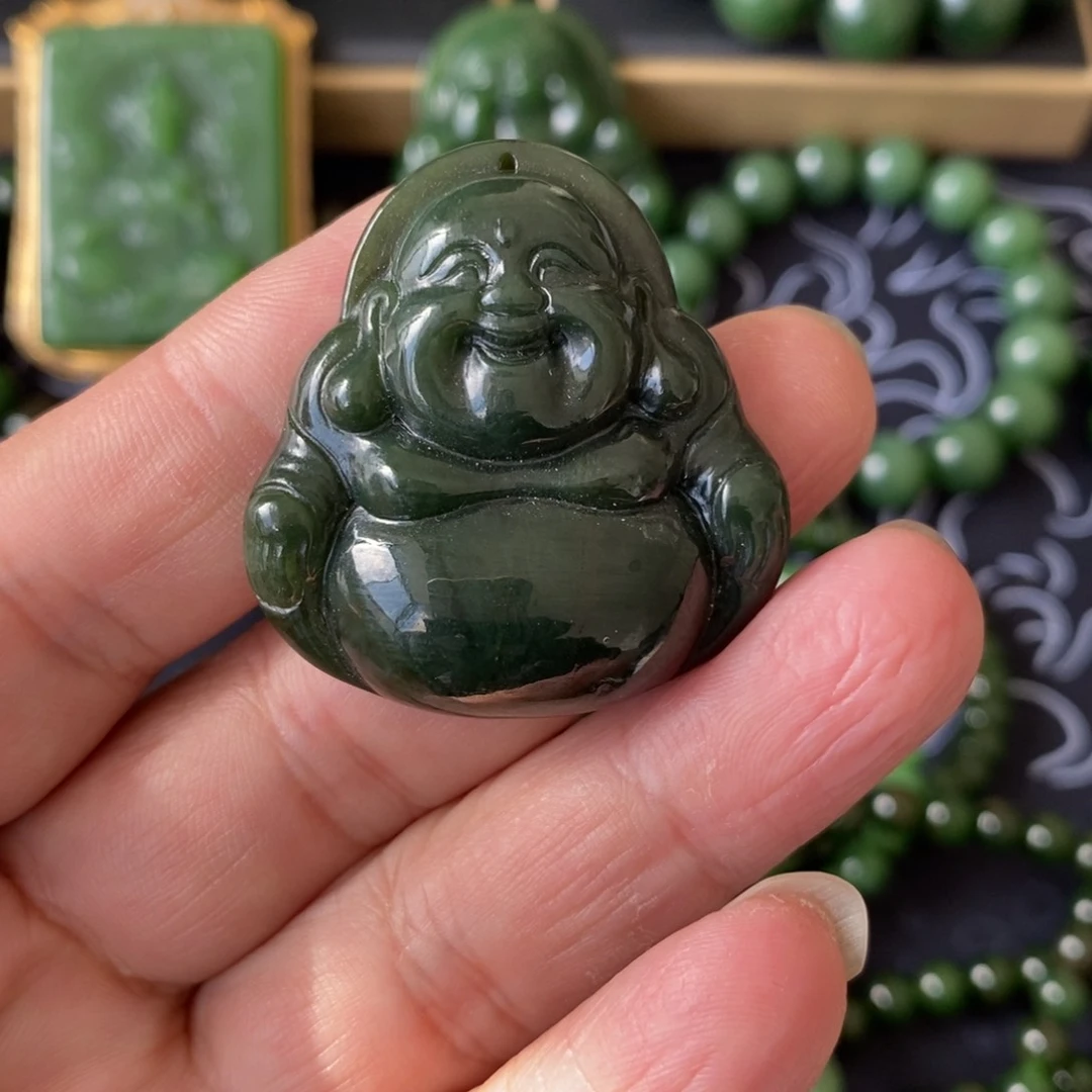 和田玉（碧玉）颈饰未镶嵌