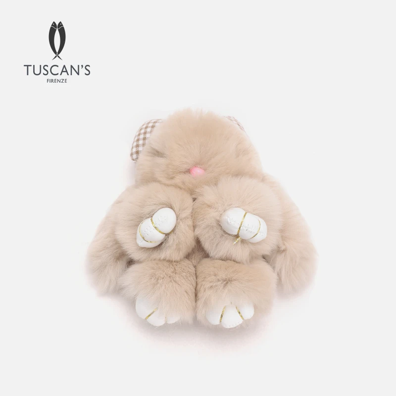 TUSCAN'S时尚可爱毛绒小兔挂扣箱包挂件时代双鱼