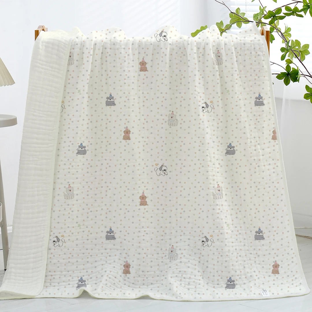 【贝瑞拉盒装浴巾110*110】新生儿洗澡吸水婴幼儿印花柔软泡泡浴巾