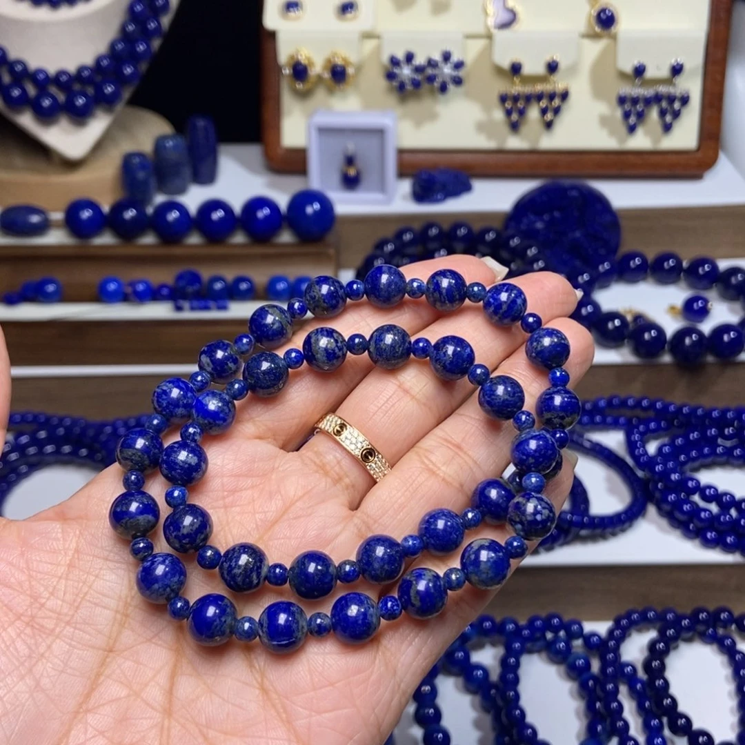 青金石未镶嵌8+4双圈