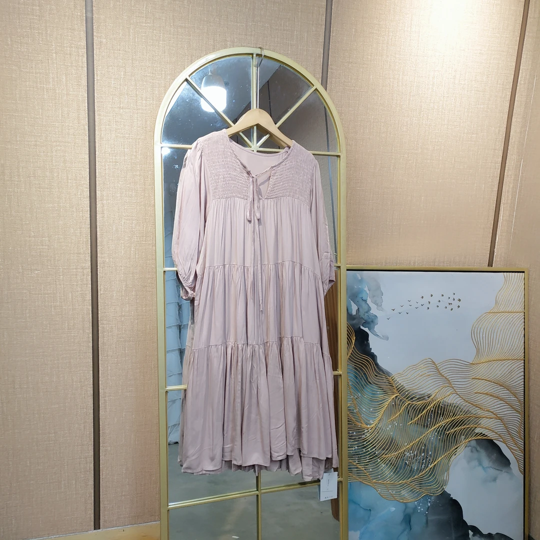 BG363孕妇粉色连衣裙110-150