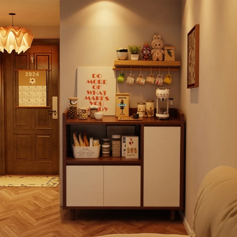 餐边柜一体靠墙储物柜实木客厅收纳柜客厅家具用品茶柜置物架