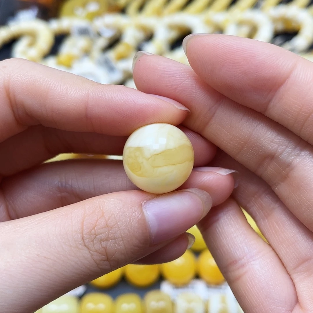 未镶嵌蜜蜡裸石圆珠17.1mm