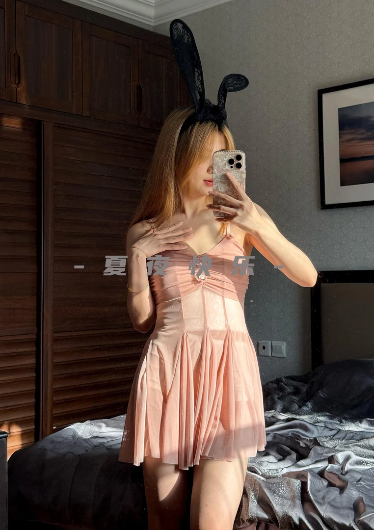 【夏夜小屋】多巴胺！千金风少女法式显瘦蕾丝纯欲连衣裙夏季睡裙女