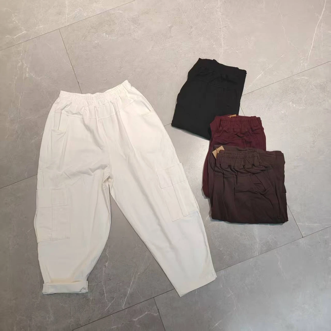 9031（飞儿同款）卫裤拼接纯色休闲春秋毛圈裤子
