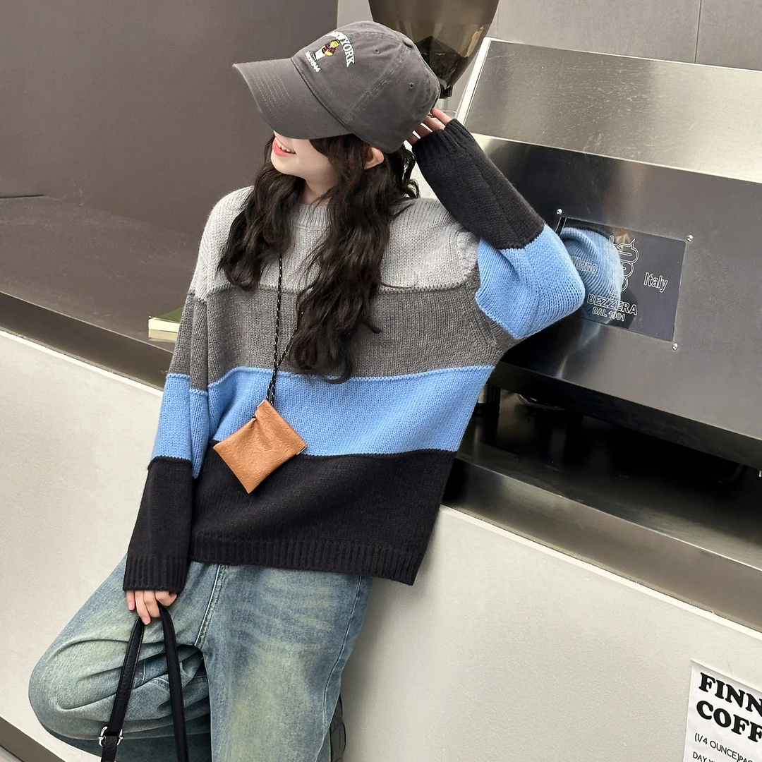 女童毛衣秋冬2025新款洋气女大童针织套头毛线衣儿童冬装上衣12岁