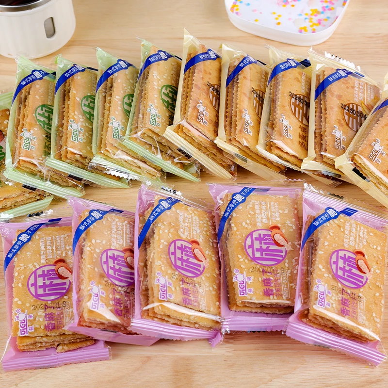 益果韧性饼干芝麻椒盐燕麦香甜咸脆休闲零食酥脆薄脆饼干