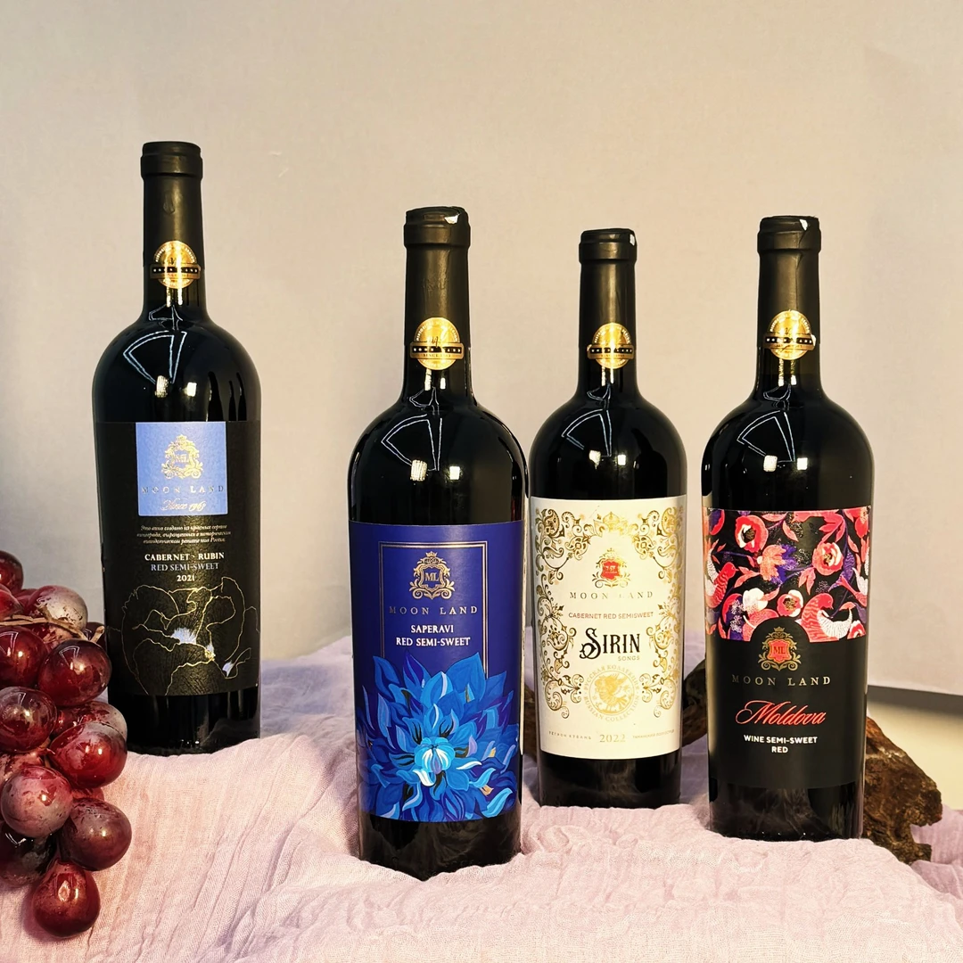 【 俄罗斯进口】木莱特冰焰晚香圣堡兰火烈鸟红葡萄酒750ml/瓶组合