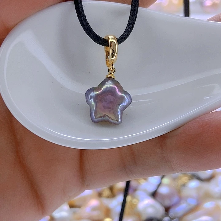 淡水珍珠银S925镶嵌颈饰16