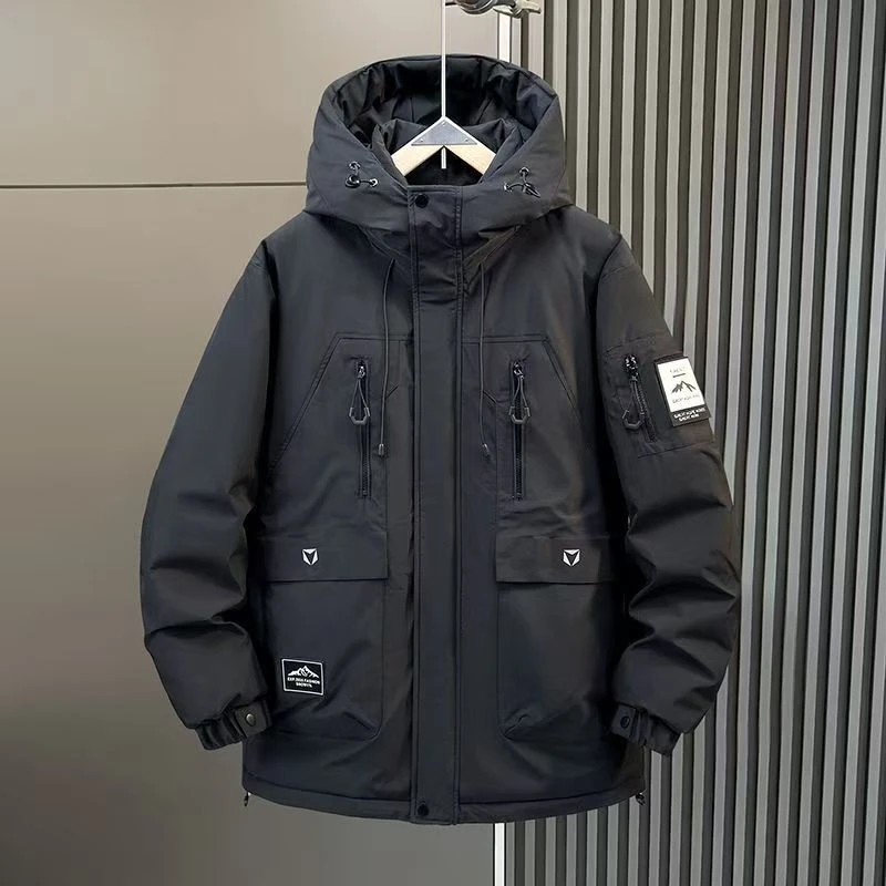 （151-200）男款秋冬夹克羽绒棉服长中短款时尚宽松休闲潮流韩版