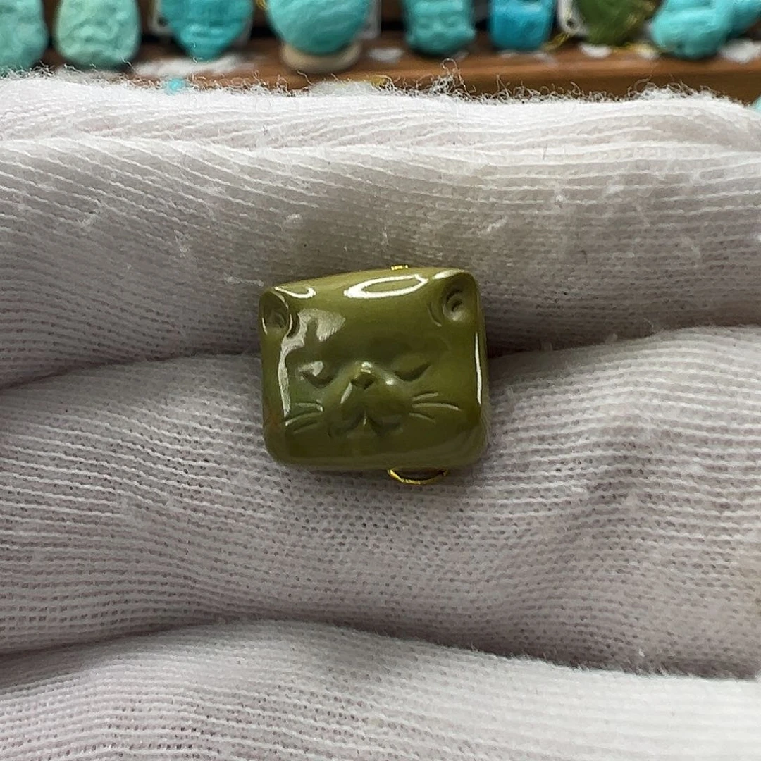 绿松石招财猫 未镶嵌