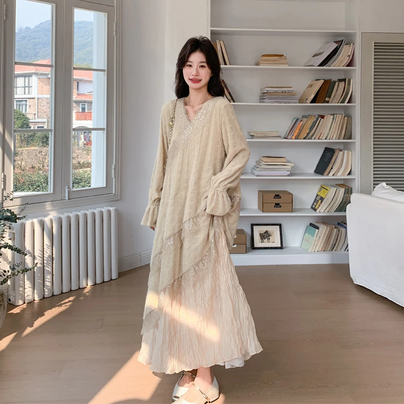 法式浪漫氛围感连衣裙2025春秋新款优雅气质温柔风高级感显瘦裙子