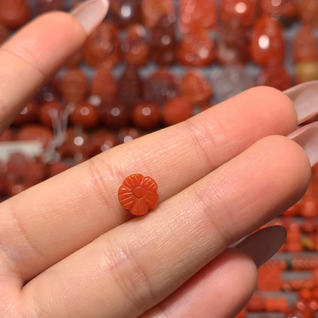 【闪购商品】未镶嵌小花南红玛瑙晚*