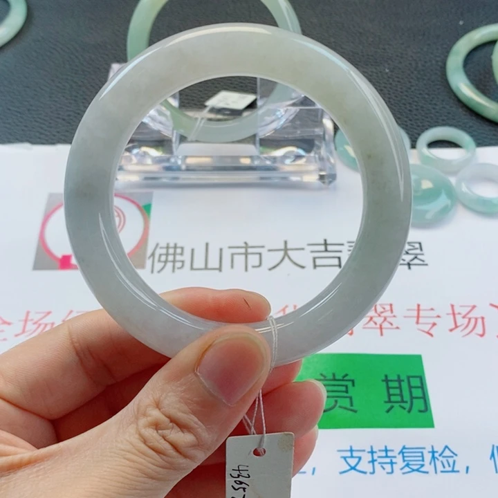 未镶嵌手镯翡翠胖圆条手镯56-57圈口