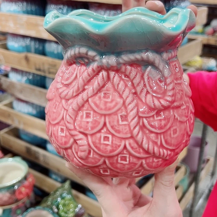 有孔，凑单福利满10元发货陶瓷多肉花盆！