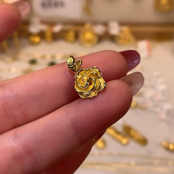 铜合金玫瑰花吊坠