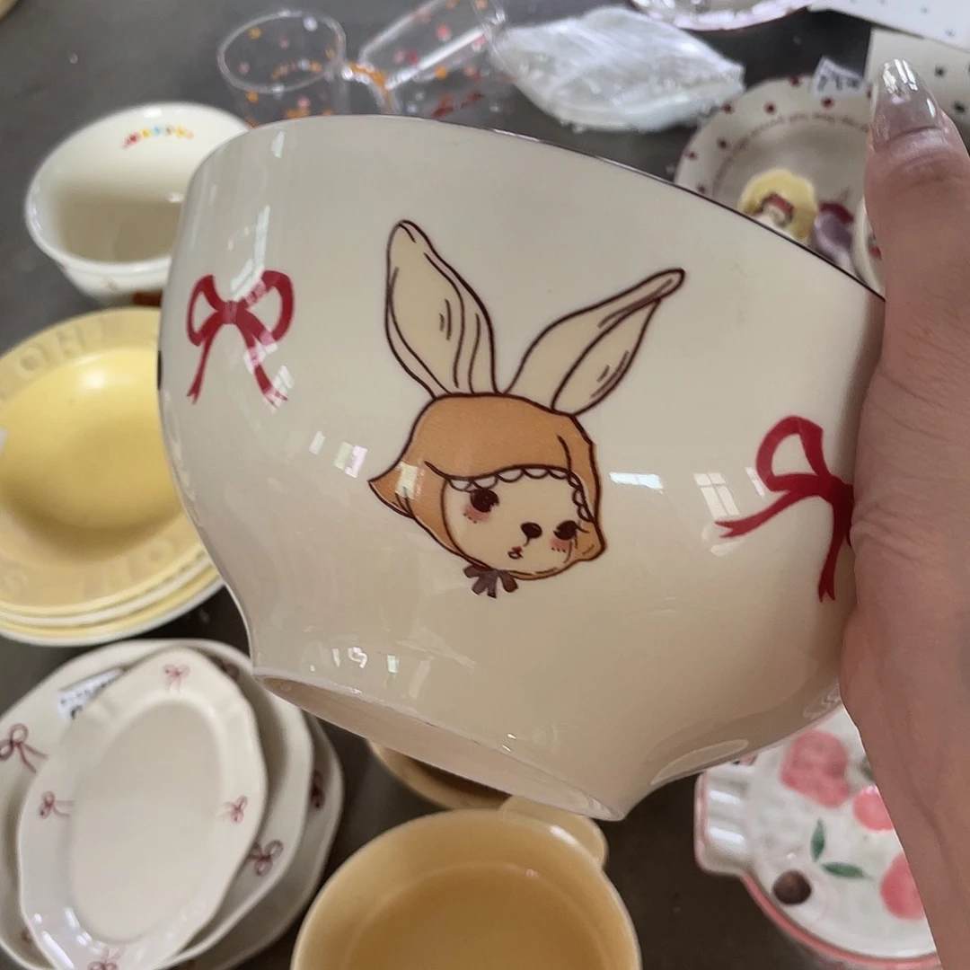 搪瓷微瑕8.5寸汤碗一个