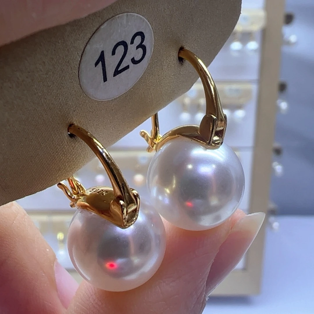 银S925镶嵌淡水珍珠耳饰
