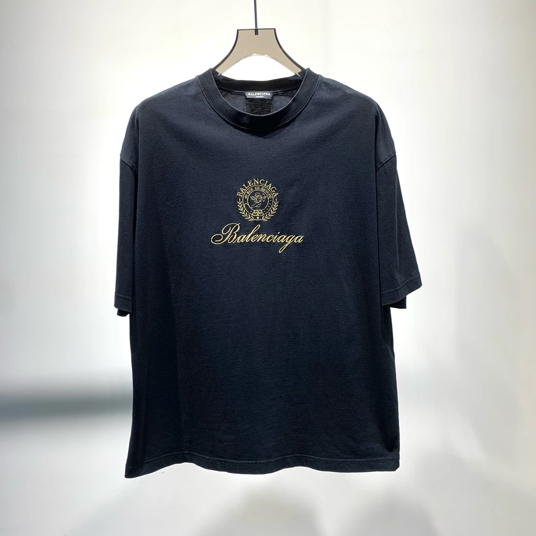 未使用 Balenciaga/巴黎世家 新款Logo字母印花短袖T恤/M码/Y2341
