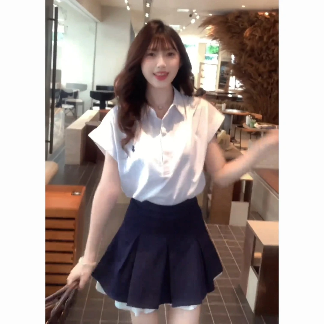 今年流行穿搭一整套女新款2025夏季气质减龄百搭上衣裙子两件套