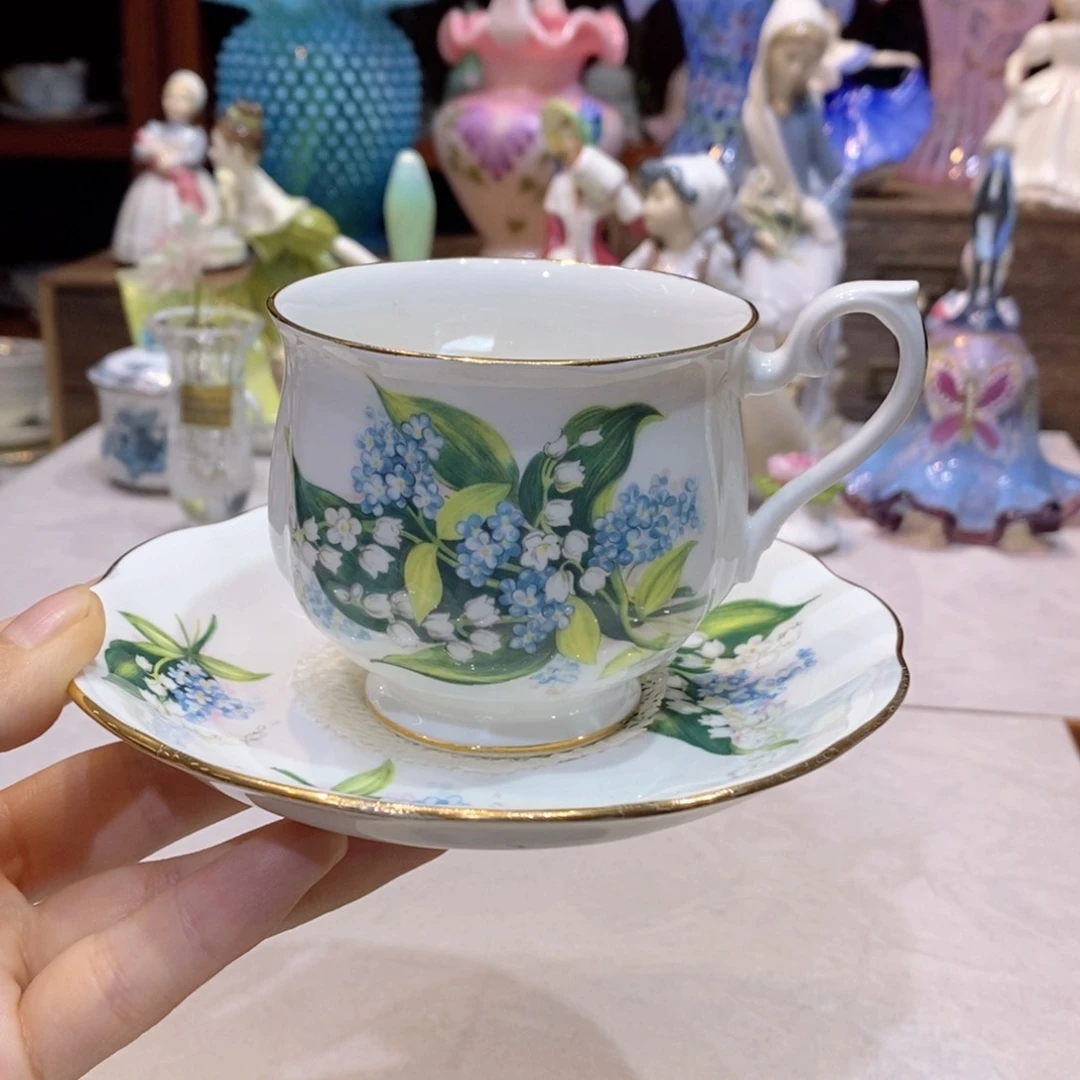 瓷片铃兰花咖啡杯啊啊啊啊啊