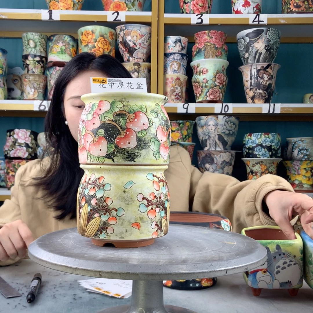 景德镇手工花盆36