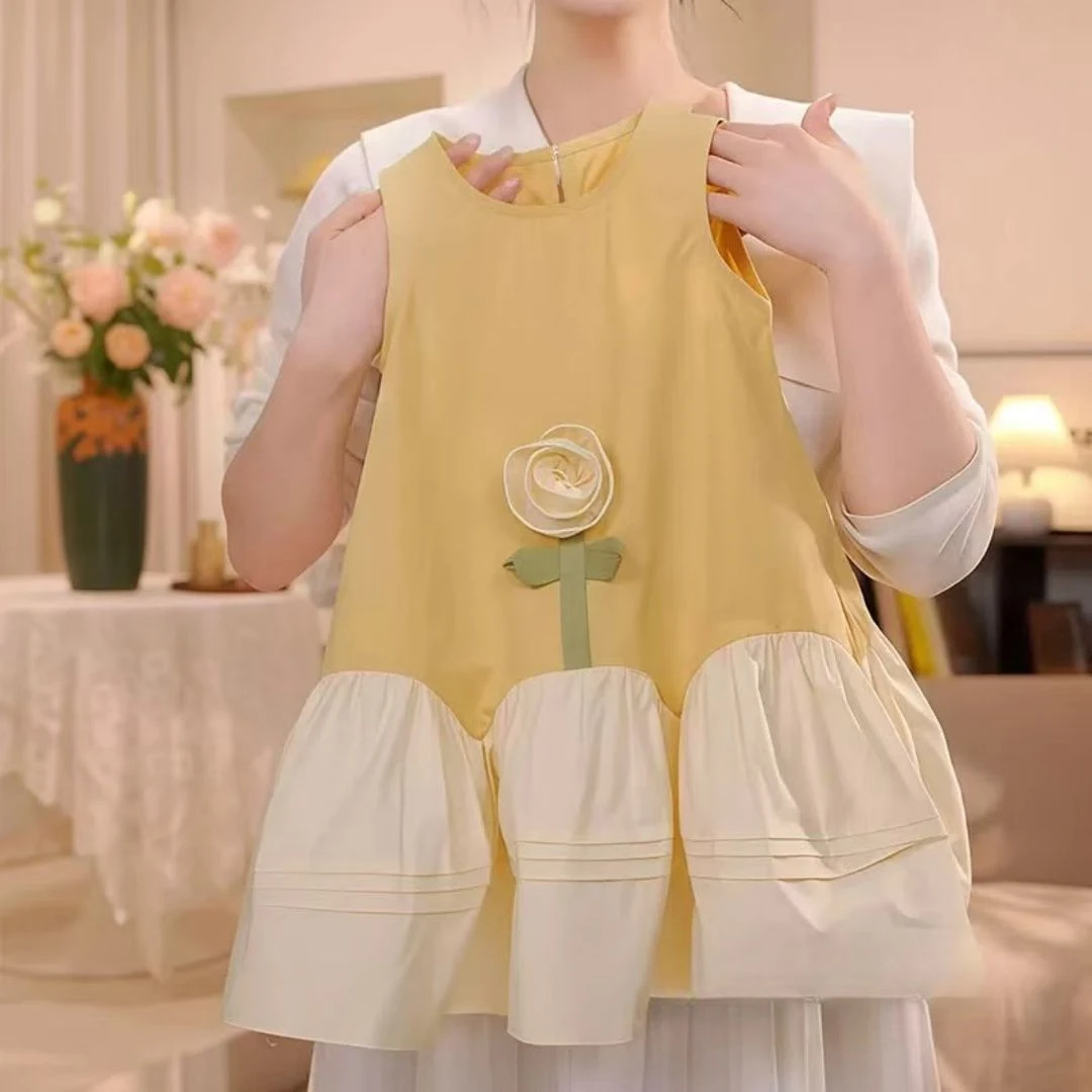 夏款女童花朵公主连衣裙2025新款洋气可爱宝宝无袖背心裙