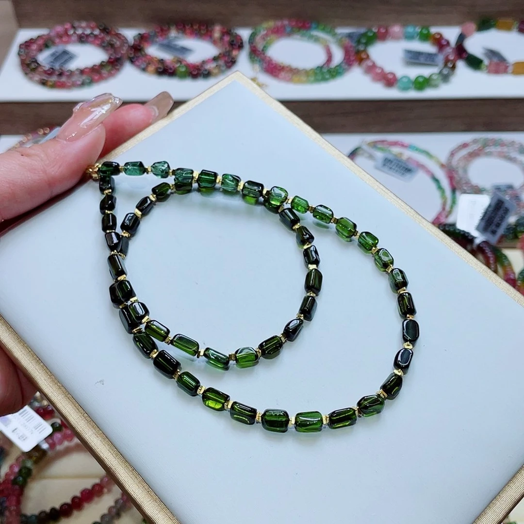 碧玺颈饰未镶嵌多样性发其一