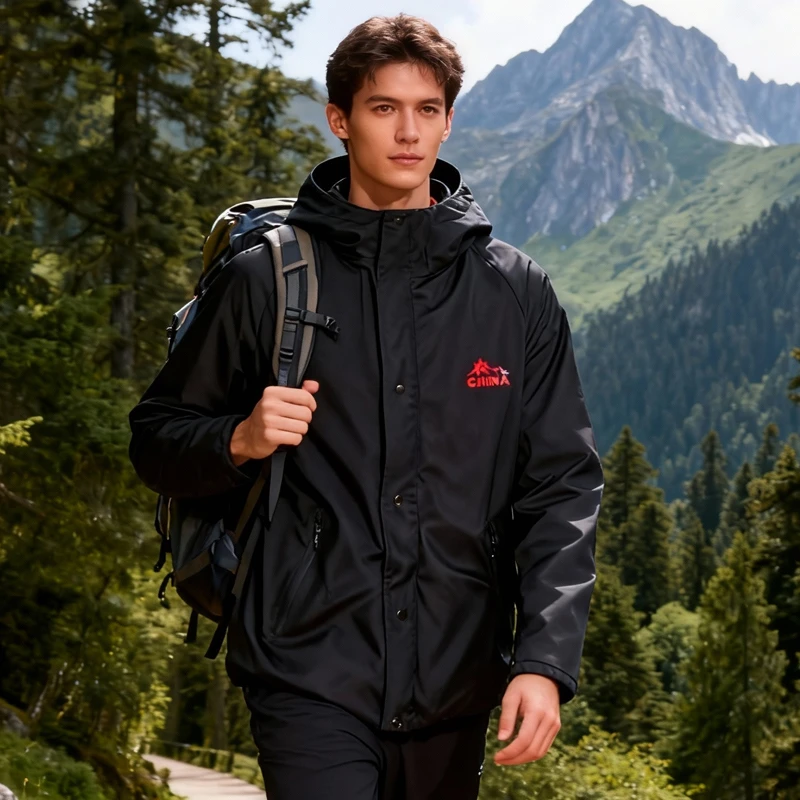 工装风条纹免烫防护男士户外加厚防水