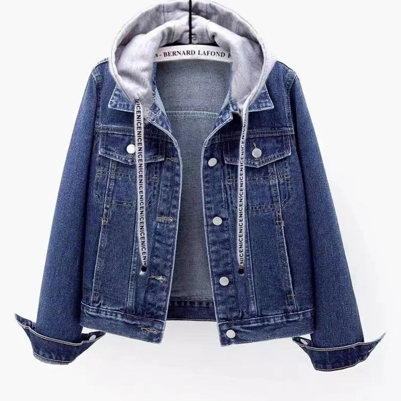 深蓝复古牛仔外套女春秋必备外搭爆款宽松慵懒风显瘦百搭高级感