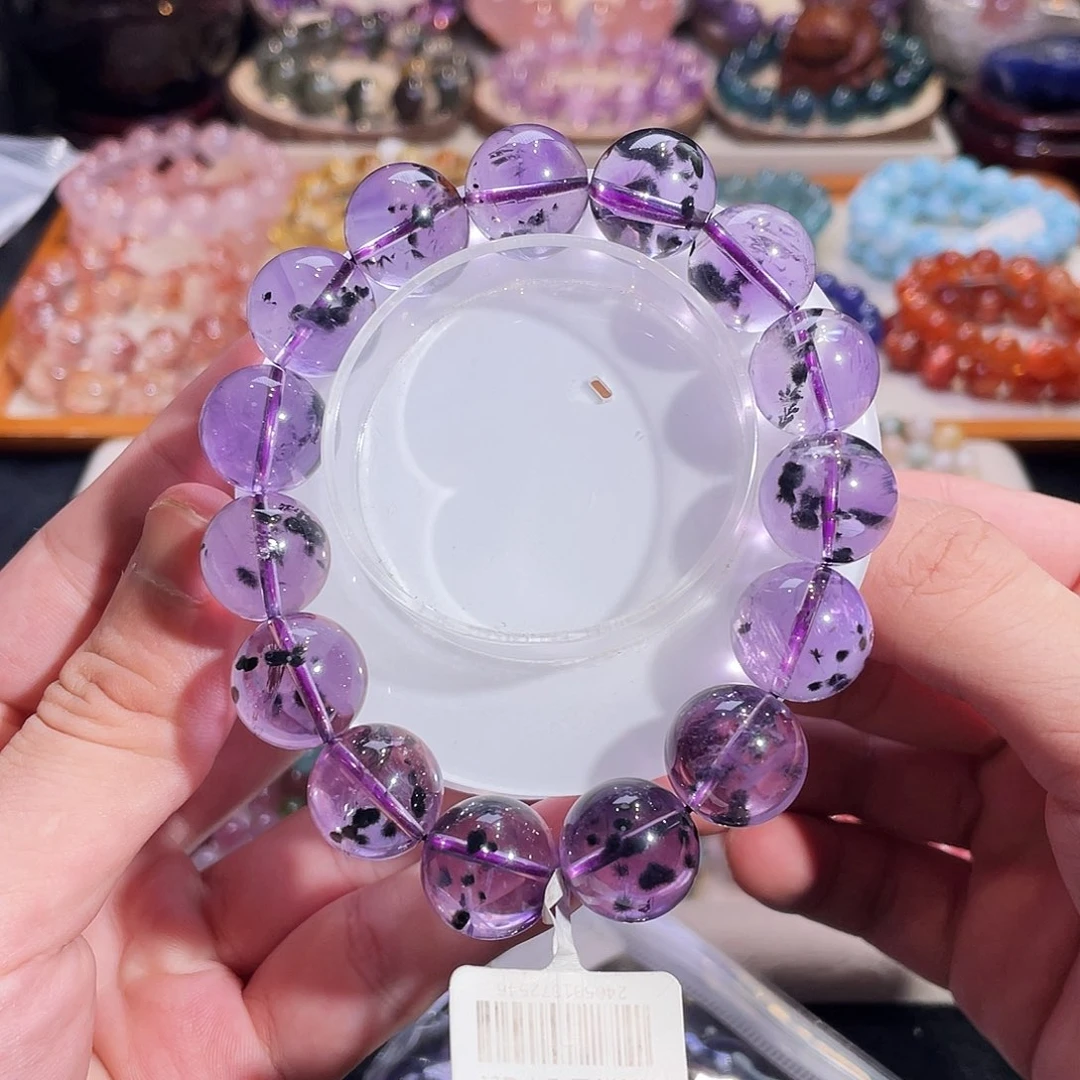 手链未镶嵌水晶紫晶海胆15.5mm