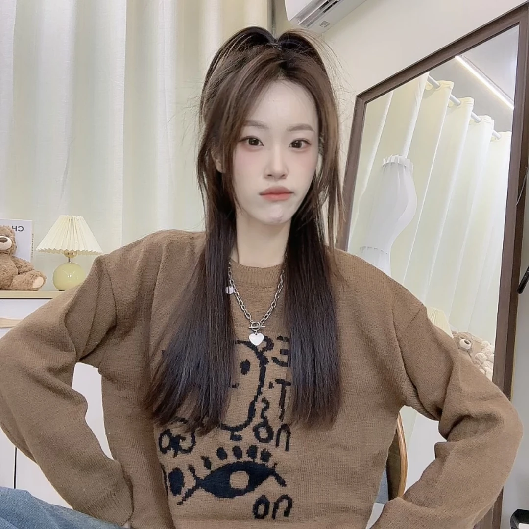 芬芬家-【241毛衣】毛衣设计秋冬新款韩版简约可爱内搭毛衣