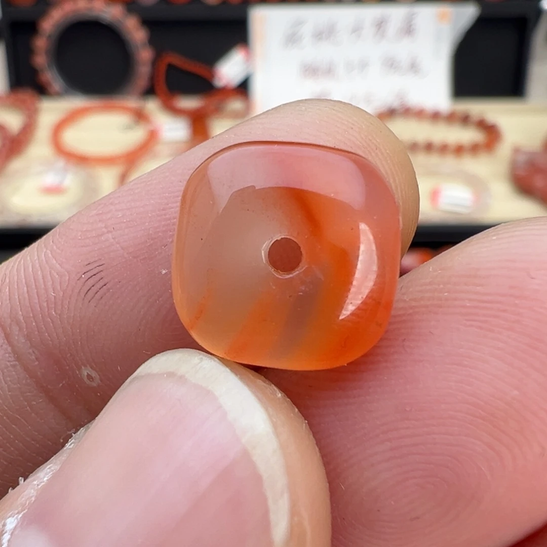 南红玛瑙未镶嵌颈饰方扣12+