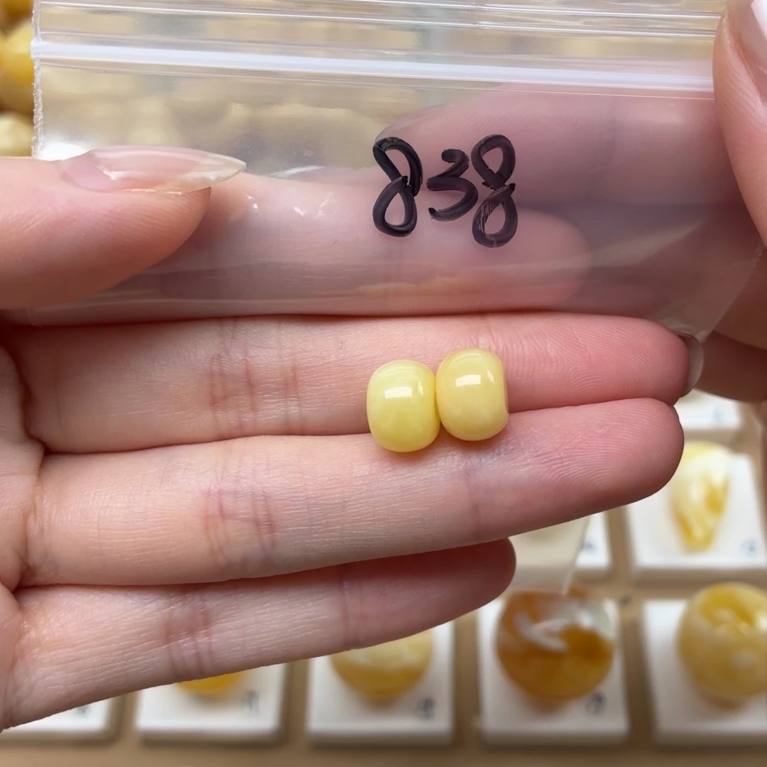 蜜蜡未镶嵌裸石蜜蜡腰珠9.8*7mm