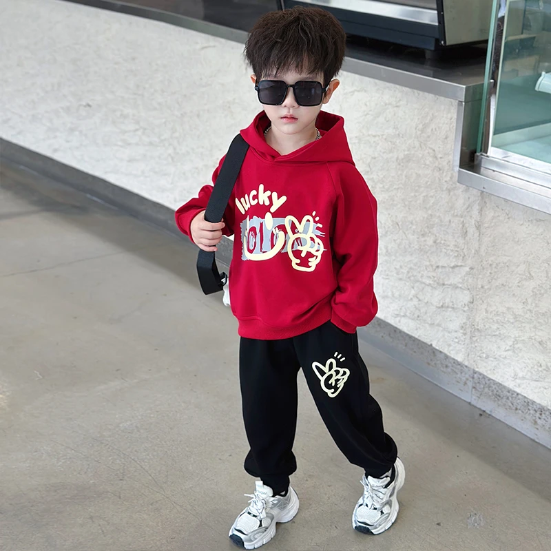 男童春装套装2025新款春季男孩酷帅运动儿童装宝宝卫衣洋气春秋款
