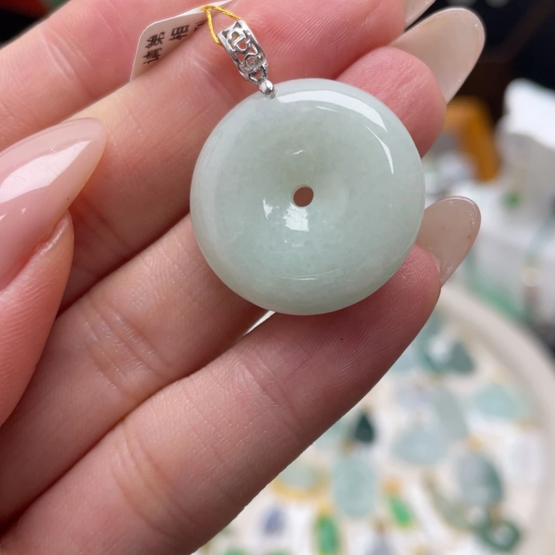 翡翠银S925镶嵌颈饰
