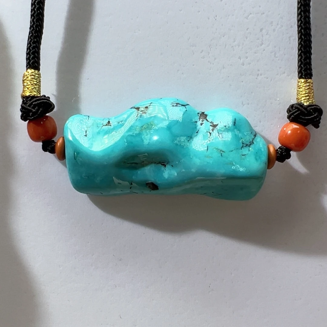 绿松石未镶嵌挂件