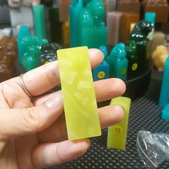 驿***站寿山石印石艾叶绿素章