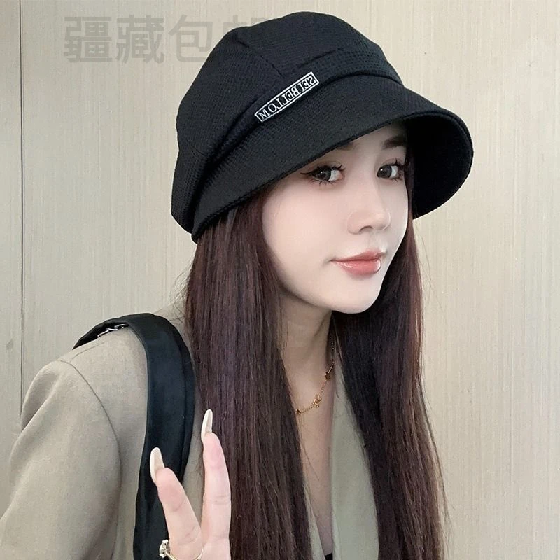 新疆包邮新款三帽合一百搭款鸭舌帽子女大头围渔夫帽字母堆堆帽显