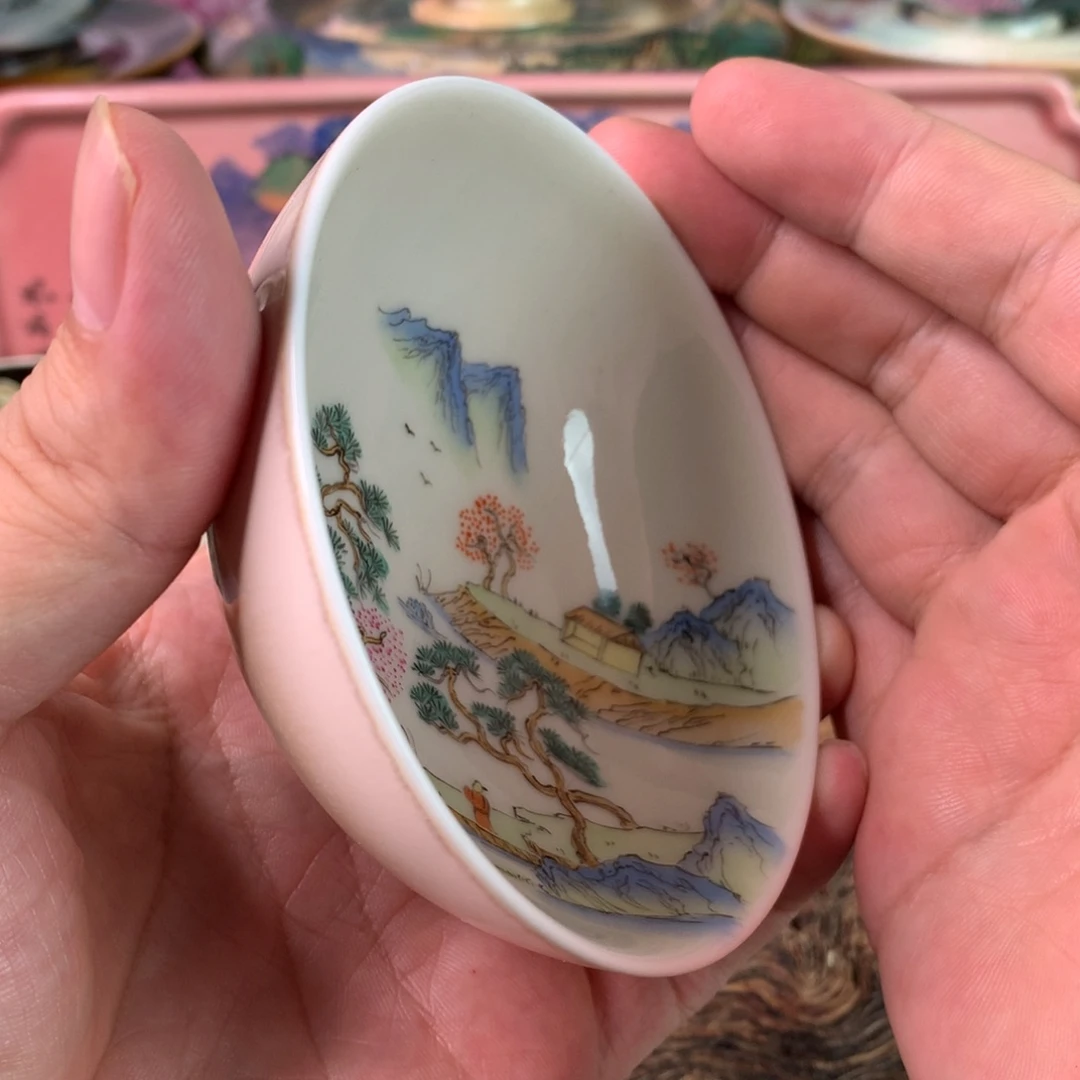 景德镇山水主人杯茶颜