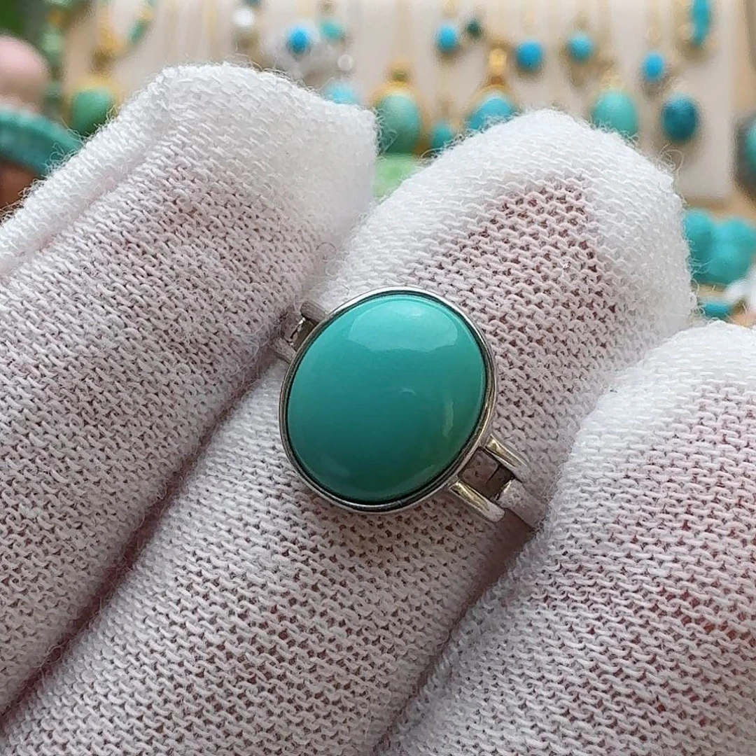 绿松石珠宝奇石银S925镶嵌